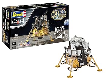航空機・ヘリコプター REVELL APOLLO LUNAR SPACECRAFT 1/48 Revell 1967 Apollo 11 Lunar Spacecraft NASA Space Module 1